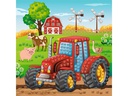 URSUS Moosgummi-Set Glitter Traktor, Mehrfarbig