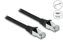 Delock Patchkabel Outdoor Cat 6A, S/FTP, 0.5 m, Schwarz