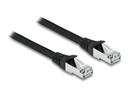 Delock Patchkabel Outdoor Cat 6A, S/FTP, 1 m, Schwarz