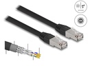 Delock Patchkabel Outdoor Cat 6A, S/FTP, 2 m, Schwarz