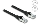 Delock Patchkabel Outdoor Cat 6A, S/FTP, 3 m, Schwarz
