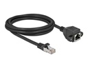 Delock Patchkabel Verlängerungskabel Cat 6A, S/FTP, 2 m, Schwarz