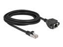 Delock Patchkabel Verlängerungskabel Cat 6A, S/FTP, 3 m, Schwarz