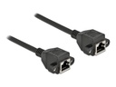 Delock Patchkabel Verlängerungskabel Cat 6A, S/FTP, 5 m, Schwarz