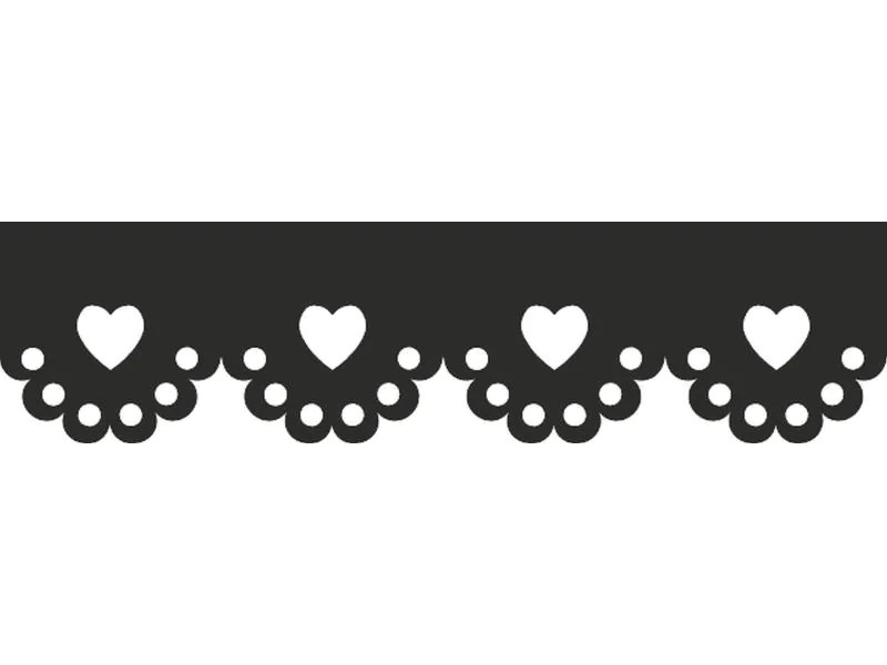 Heyda Bordürenstanzer Bordure Herz, 1.5 cm