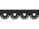 Heyda Bordürenstanzer Bordure Herz, 1.5 cm