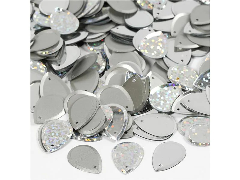 Creativ Company Pailletten 14 x 19 mm, 50 g, Silber