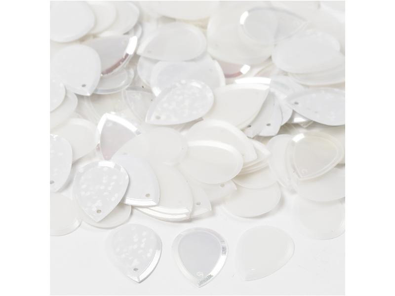 Creativ Company Pailletten 14 x 19 mm, 50 g, Weiss