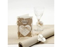 Creativ Company Geschenk-Topper Herzen, 6 + 8.5 cm, Weiss