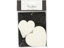 Creativ Company Geschenk-Topper Herzen, 6 + 8.5 cm, Weiss