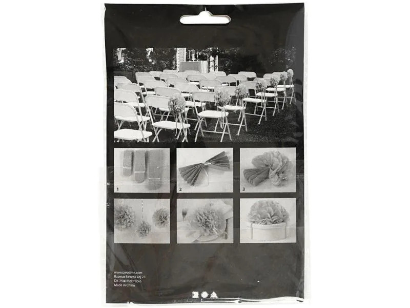 Creativ Company Pompons 20 + 24 + 30 cm 3 Stück, Crème