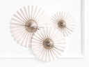 Partydeco Rosetten Pastell 3 Stück, Beige
