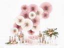 Partydeco Rosetten Pastell 3 Stück, Beige