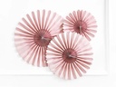 Partydeco Rosetten Pastell 3 Stück, Rosa