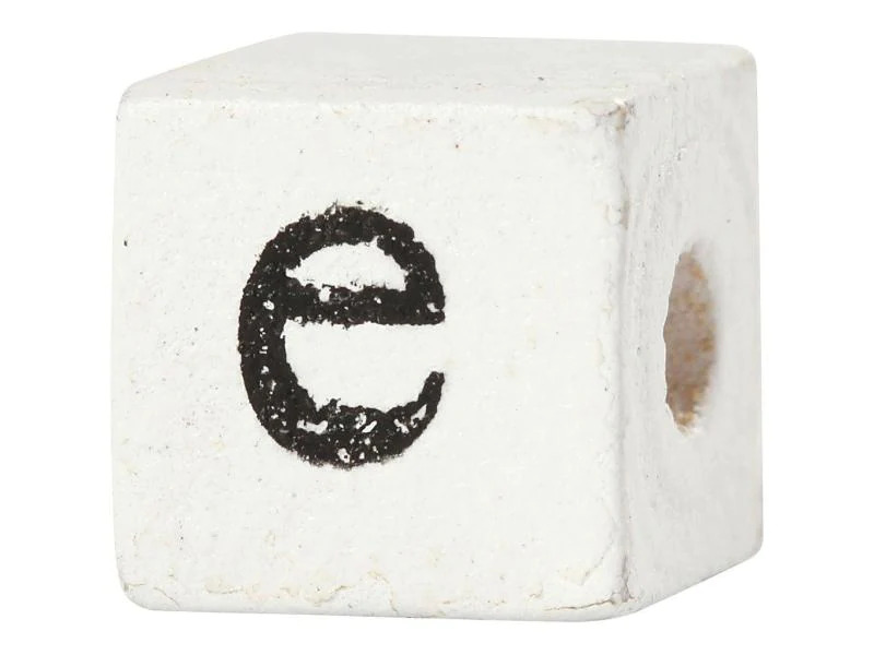 Creativ Company Buchstabenperlen 8 mm x 8 mm x 8 mm Holz