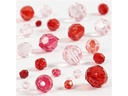 Creativ Company Facettenperlen 4-12 mm Rot, 170 Stück