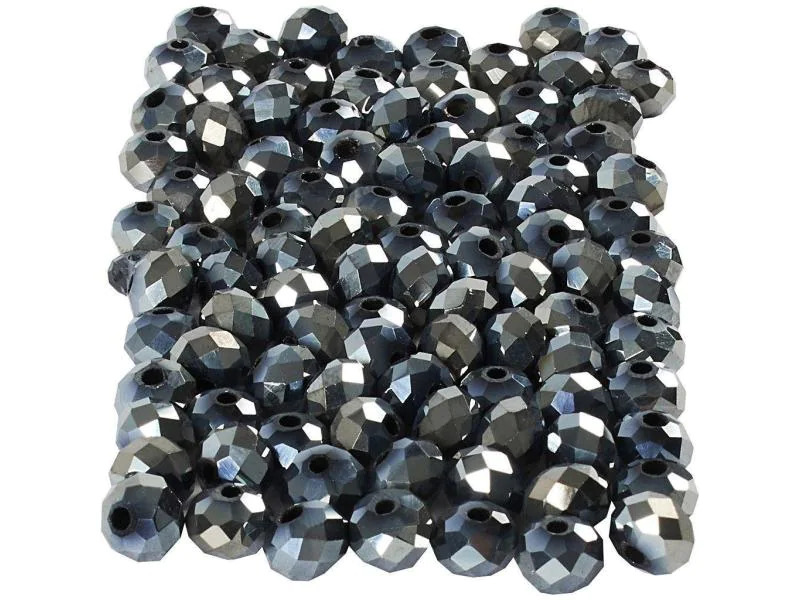 Creativ Company Glasschliffperlen 5 mm x 6 mm Schwarz