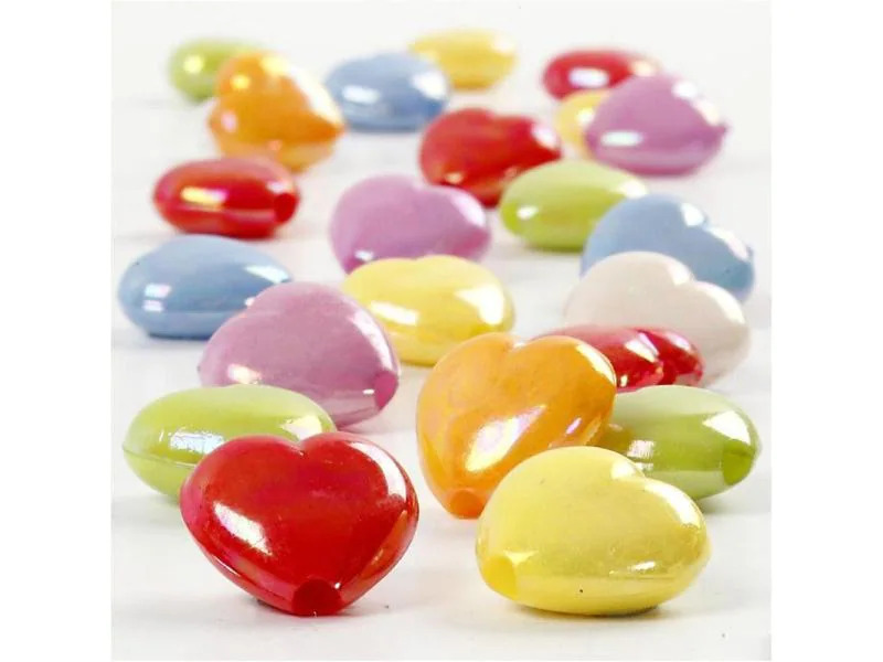 Creativ Company Kunststoffperlen 25 mm x 15 mm Herzen