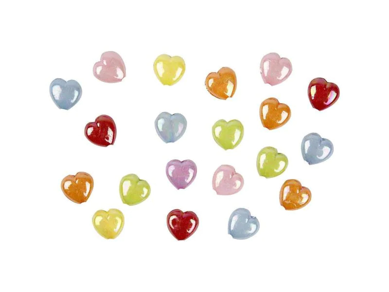 Creativ Company Kunststoffperlen 25 mm x 15 mm Herzen