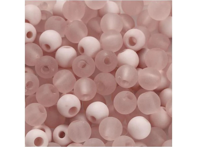 Creativ Company Kunststoffperlen 6 mm, Rosa, 150 Stk.