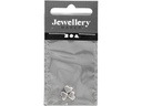 Creativ Company Perlen Herz, 7 mm, Versilbert, 3 Stk.