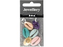 Creativ Company Perlen Muscheln, 20 mm, bunt, 6 Stk.