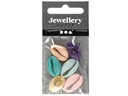 Creativ Company Perlen Muscheln, 20 mm, bunt, 6 Stk.