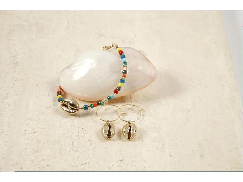Creativ Company Perlen Muscheln, 20 mm, gold, 6 Stk.