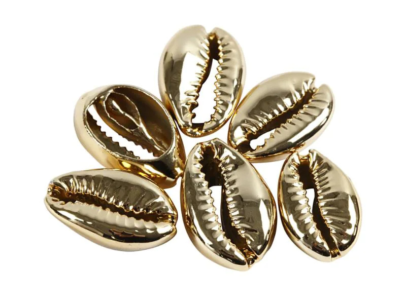 Creativ Company Perlen Muscheln, 20 mm, gold, 6 Stk.