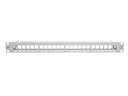 Dätwyler Cables Patchpanel KS 24x für 24x RJ45 Keystone 19 Rack grau
