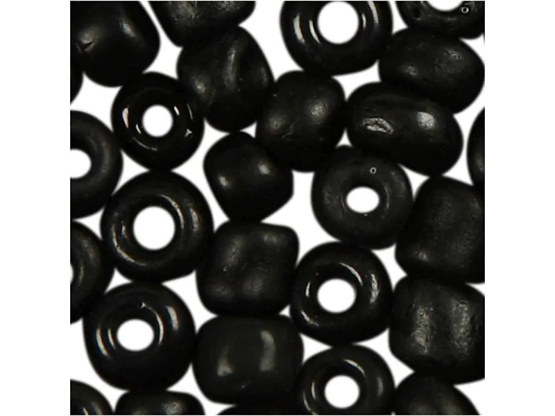 Creativ Company Rocailles-Perlen 8/0 Schwarz matt
