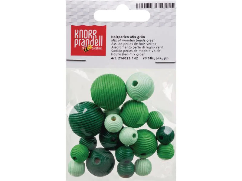 Knorr Prandell Holzperlen Mix 4 20 Stk, Grün