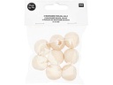 Rico Design Holzperlen Makramee Nature, 8 Stück