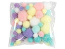 Creativ Company Pompon 15-40 mm 75 Stück, farbig assortiert