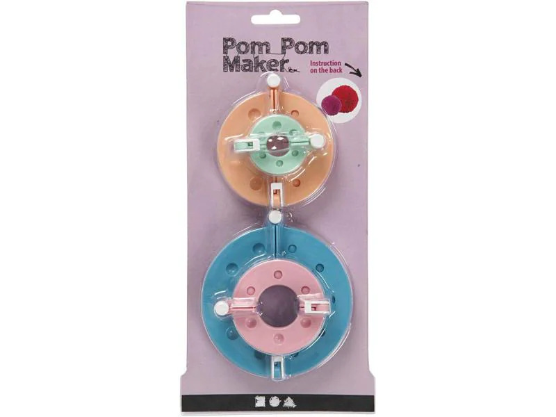 Creativ Company Pompon-Schablone 3.5 + 5.5 + 7 + 9 cm 4 Stück