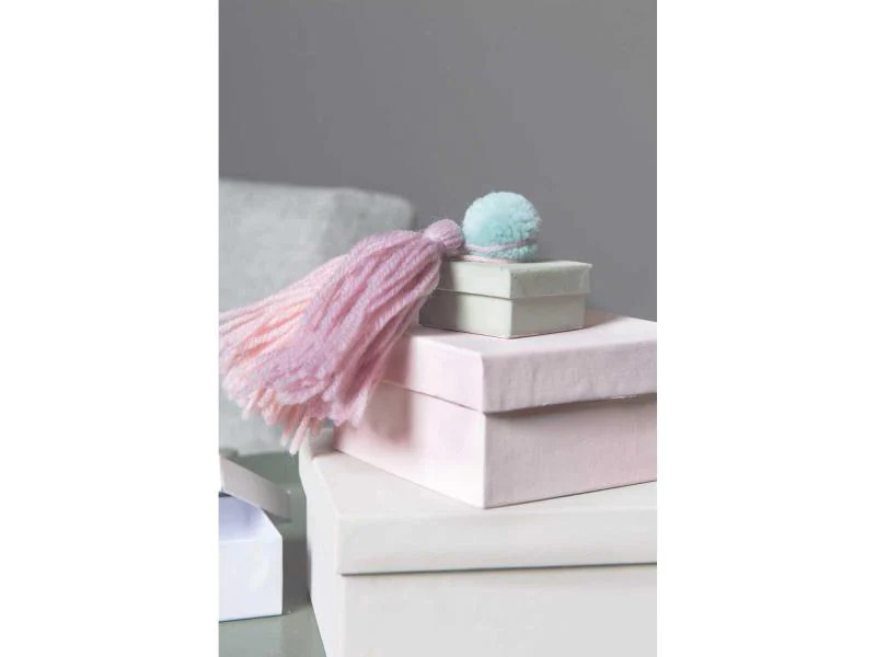 Rico Design Pompon Set Ø 3 cm Natur Mix, 24 Stück
