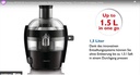 Philips Entsafter Viva HR1832/00 Schwarz