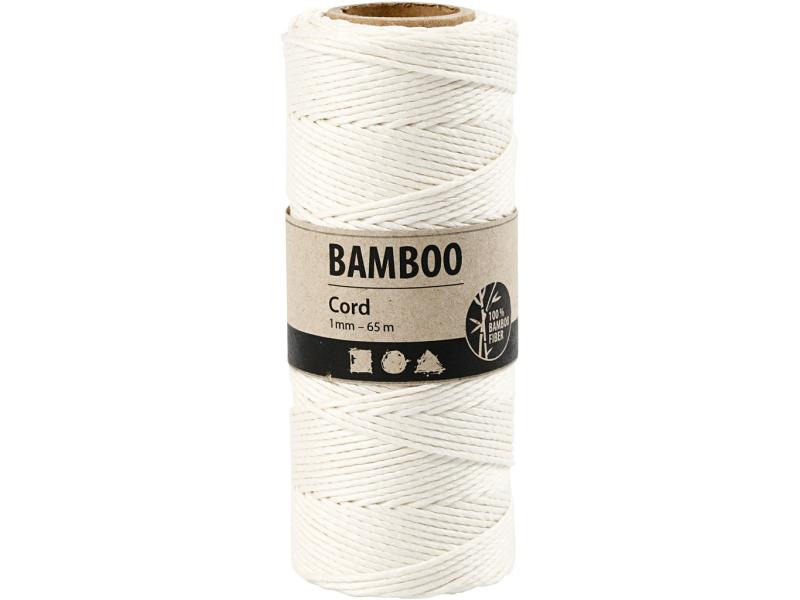 Creativ Company Bambuskordel 65 m Weiss, 1 Stück
