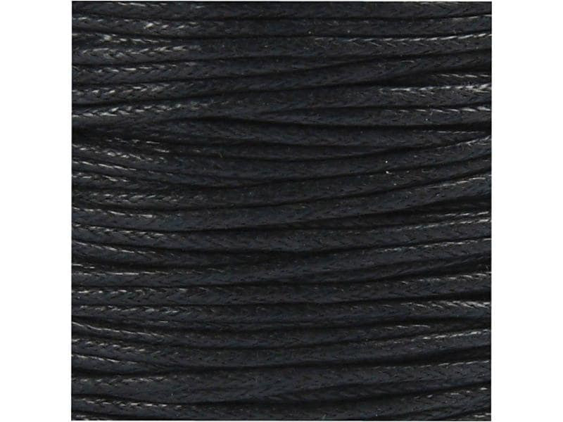 Creativ Company Baumwollband 1 mm, Schwarz, 40 m