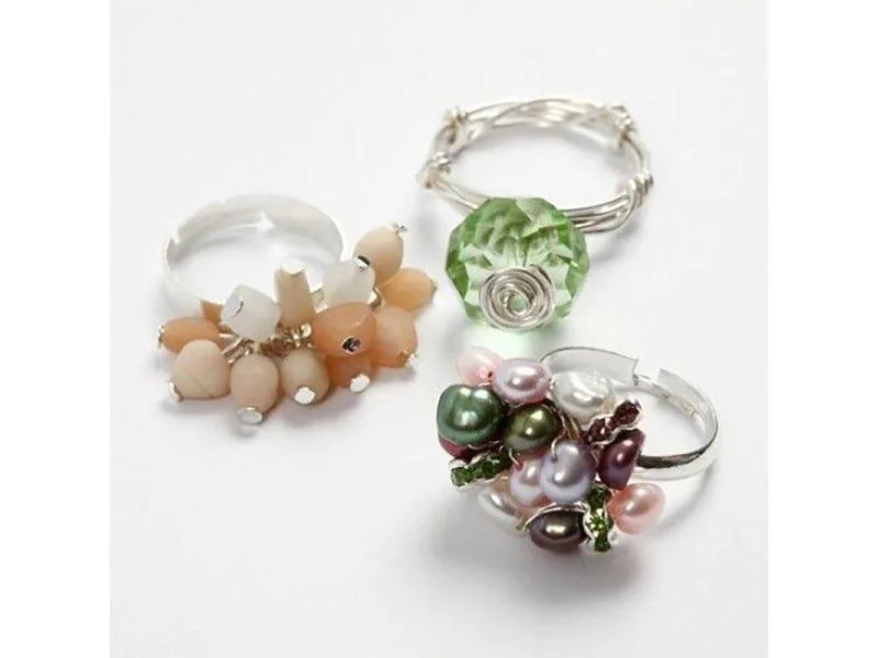 Creativ Company Fingerring Versilbert, 3 Stk.