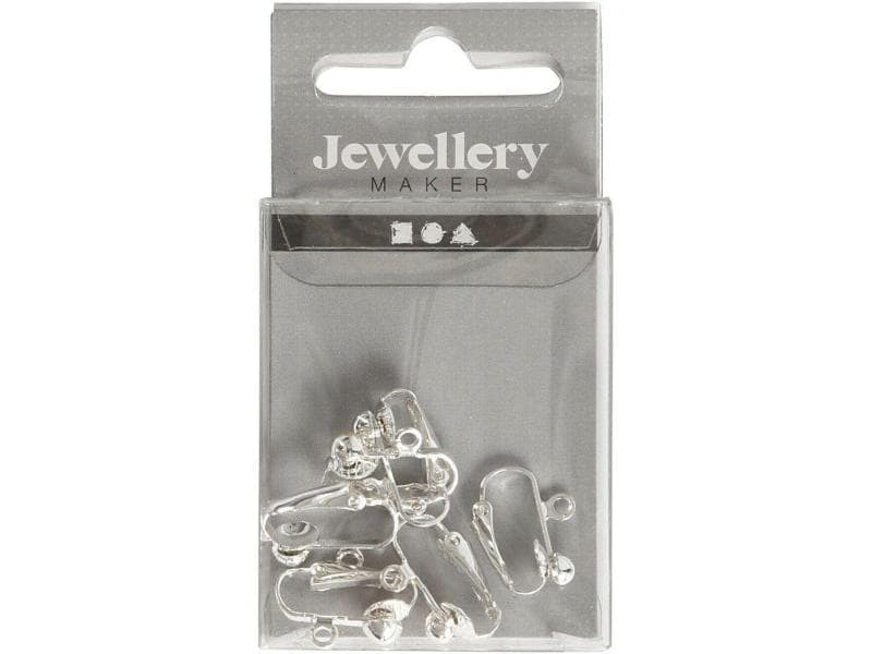 Creativ Company Ohrring Clip Versilbert, 16.5 cm, 6 Stk.