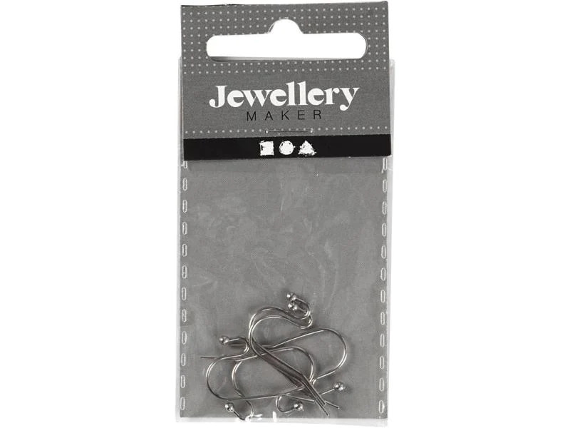 Creativ Company Ohrring Haken, 21 mm, Versilbert, 6 Stk.