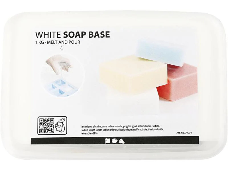 Creativ Company Glycerinseife 1 kg, Weiss