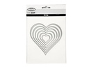 Creativ Company Stanzschablone 2.5 x 3 - 10 x 11 cm, Herzen