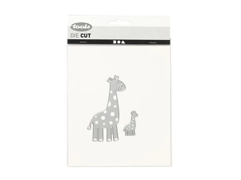 Creativ Company Stanzschablone 5.4 x 9.2 + 2.1 x 3.5 cm, Giraffe