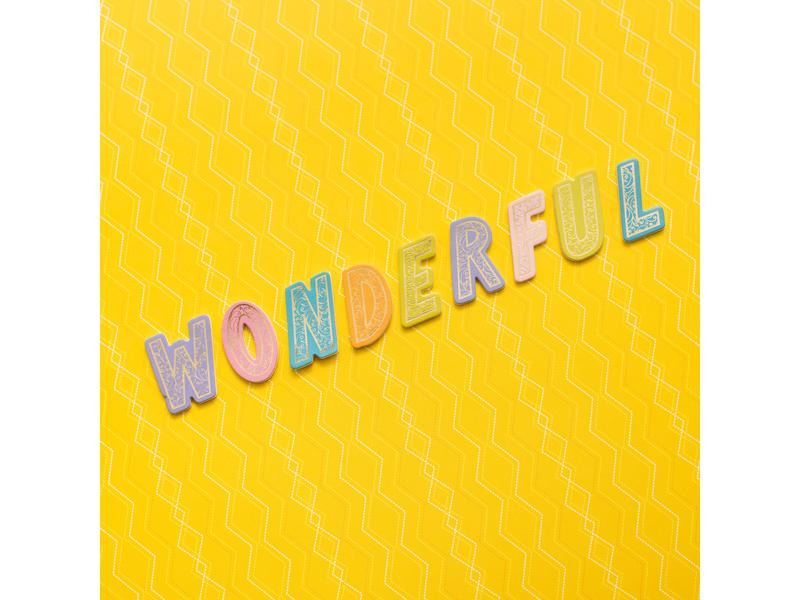 American Crafts 3D-Sticker Alphabet 130 Stück