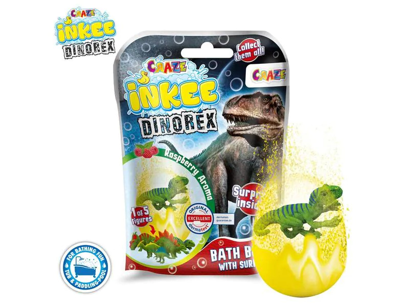 Craze Badekugel Inkee Dinorex Badebombe mit Überraschung 1 Stück