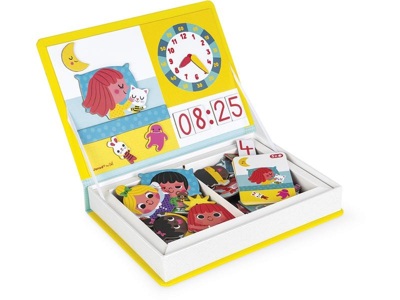 Janod Beschäftigungsspielzeug Magnetbuch Lerne die Uhr