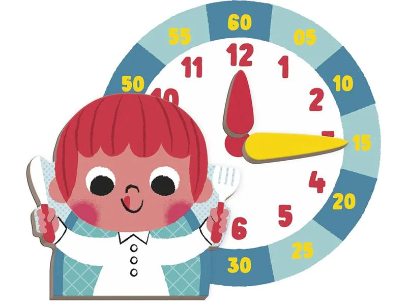 Janod Beschäftigungsspielzeug Magnetbuch Lerne die Uhr