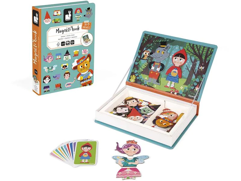 Janod Beschäftigungsspielzeug Magnetbuch Märchen